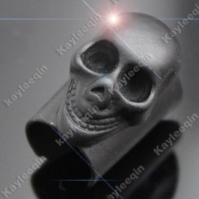 Black Happy Skull Ghost Skeleton Ear Cuff Clip Stud Earring Goth Punk 