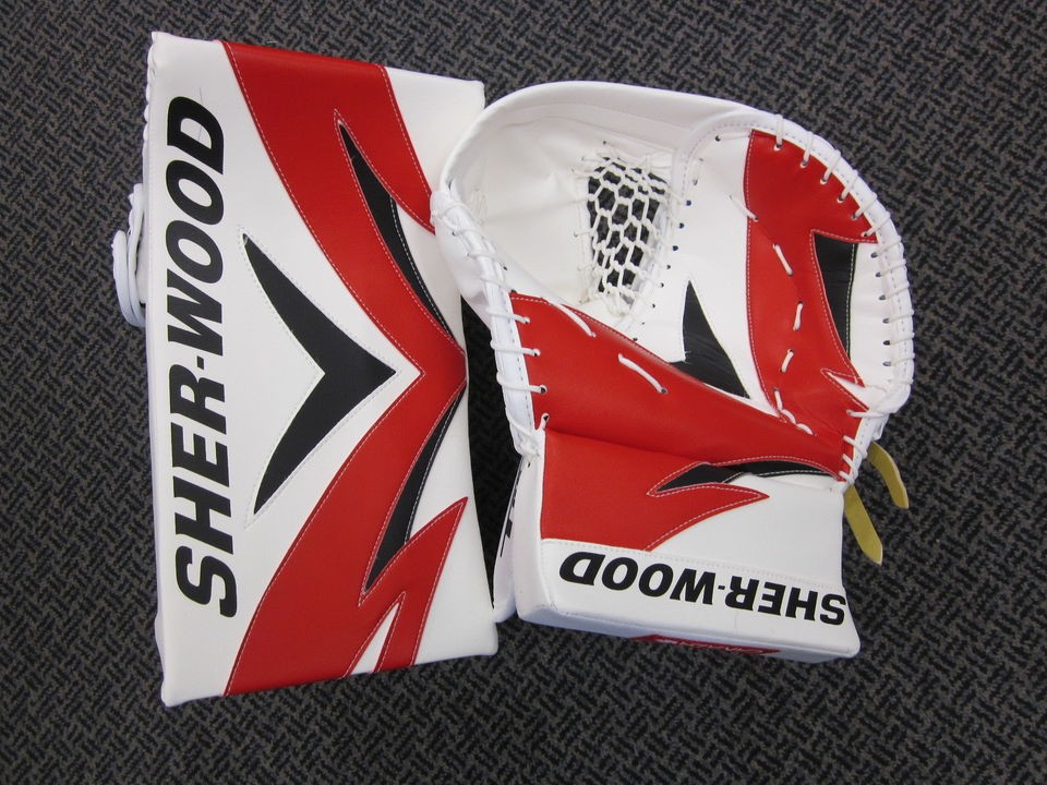   NEW Sherwood T95 MB30 Senior Canadian Goalie Catcher & Blocker BRODEUR