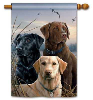 Breeze Art ~~~ PROUD LABS ~ LABRADOR RETRIEVER ~ STANDARD FLAG 28X40