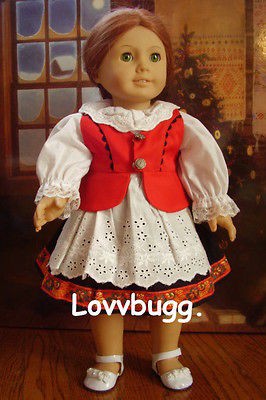 German Costume fits American Girl & Baby S +EASY CLOTHES 
