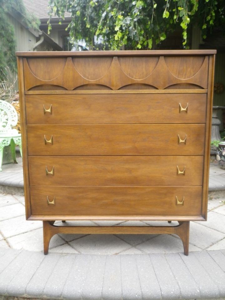 DANISH MOD BROYHILL BRASILIA TALL DRESSER MID CENTURY