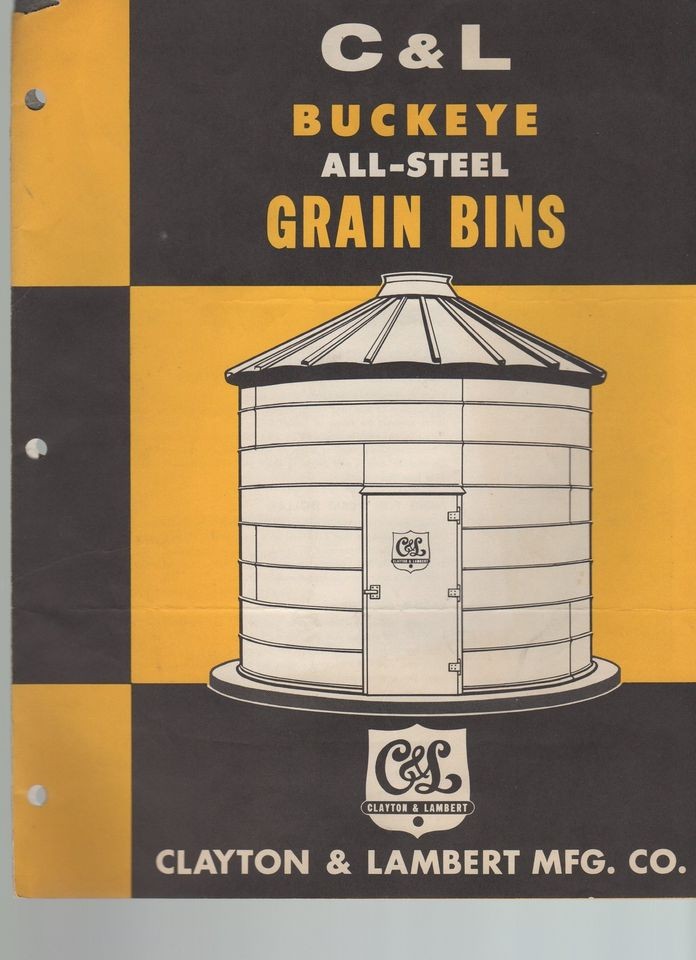 VINTAGE Ephemera ~ C & L BUCKEYE GRAIN BINS 4 PGS 1950S