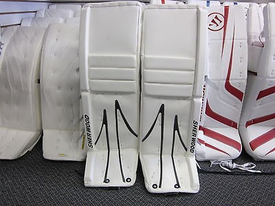 BRAND NEW 36+1 Sherwood T100 PL33 Pro Goalie Leg Pads WHITE/BLACK