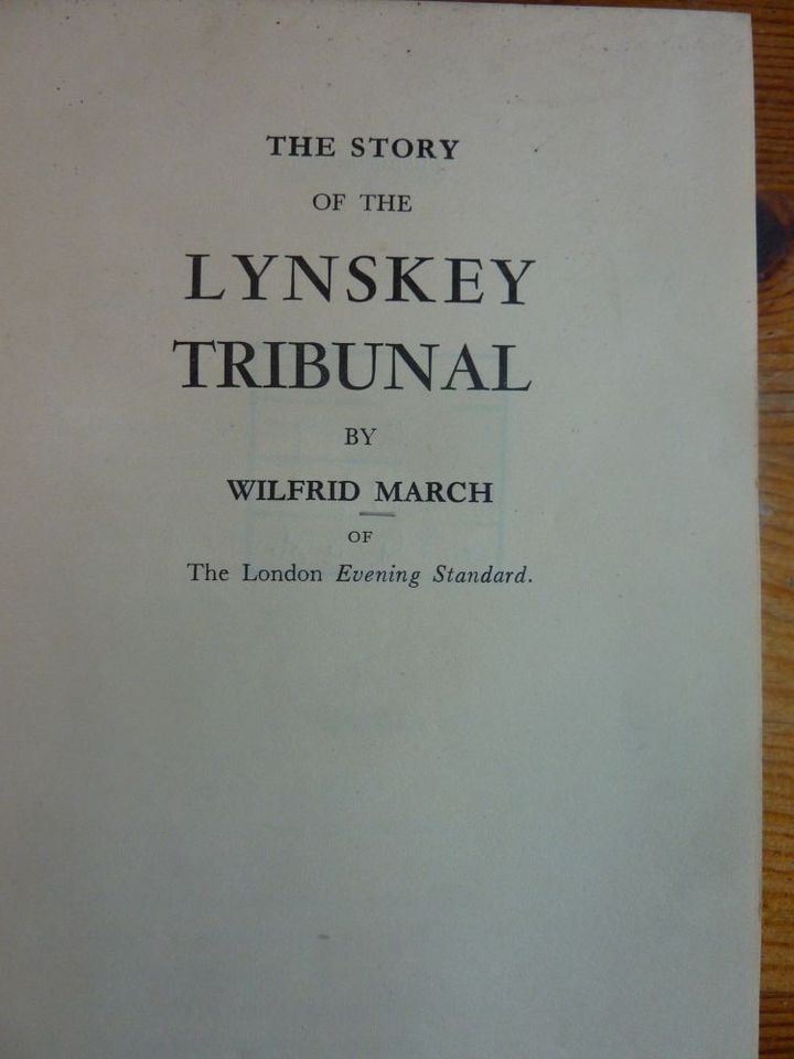 STORY OF THE LYNSKEY TRIBUNAL WILFRED MARCH 1949 BBC LIBRARY