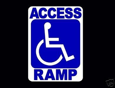 REFLECTIVE HANDICAP VAN ACCESS RAMP WHEELCHAIR DECAL