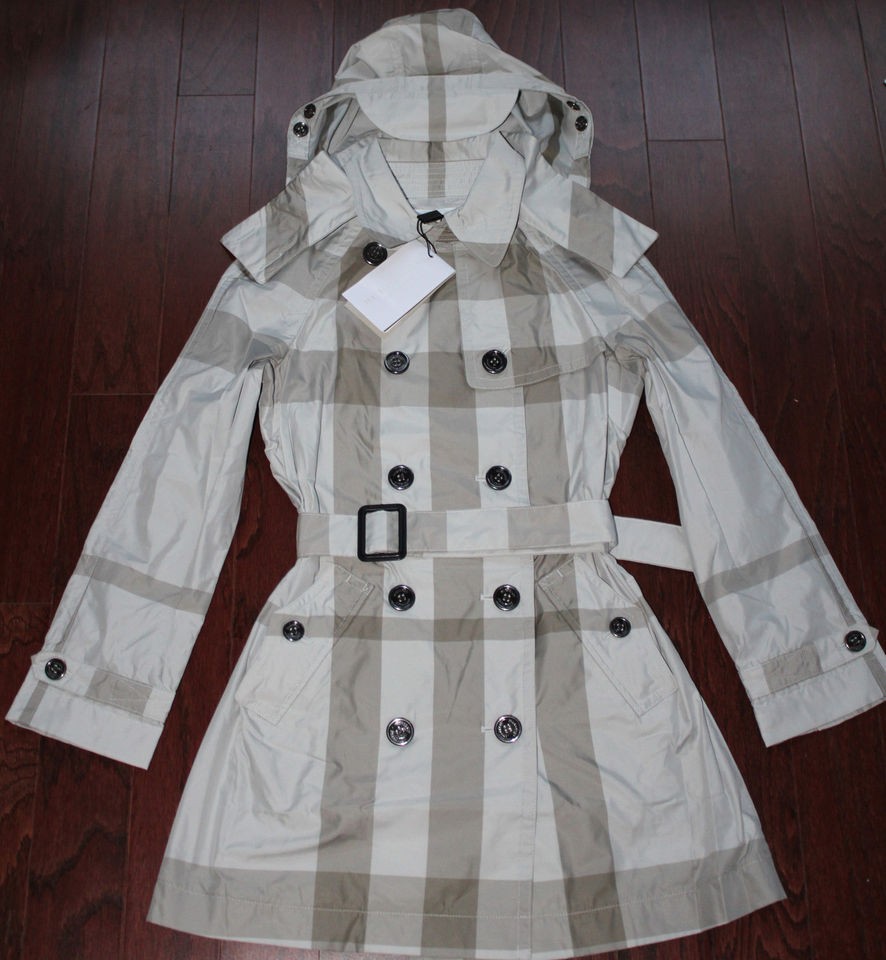 AUTH $375 Burberry Children Girls Trench Windbreaker