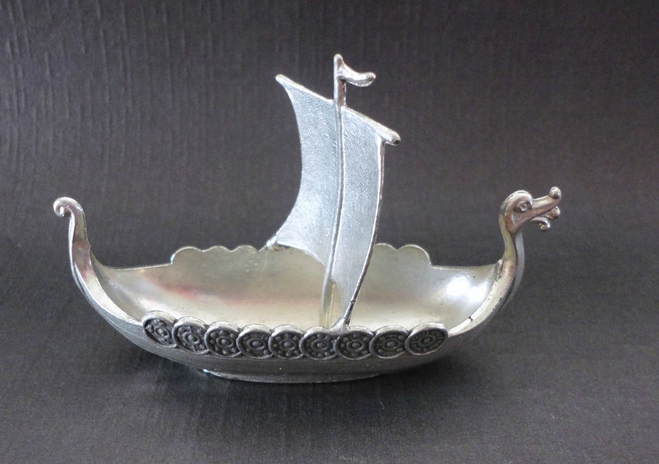 NORGE HANDSTOPT TPB TINN PEWTER VIKING SHIP BOAT