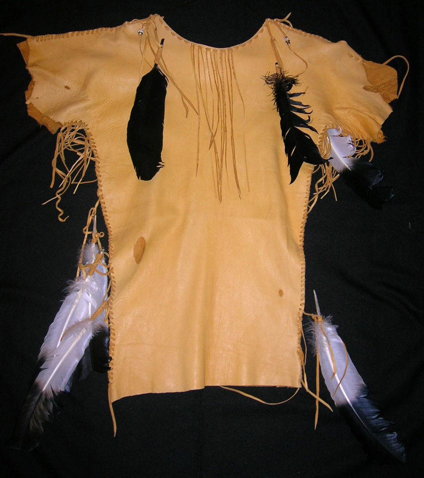 NEW HIPPIE HAND SEWN BUCKSKIN FRINGE SHIRT/JACKET   MED