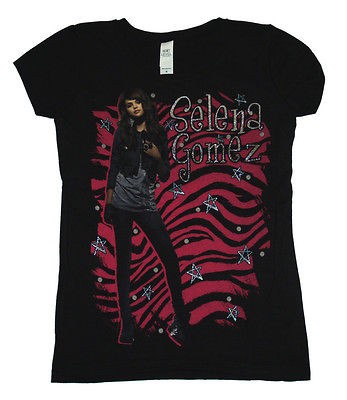 Selena Gomez Singer Zebra Soft Juniors Girls Youth T Shirt Tee