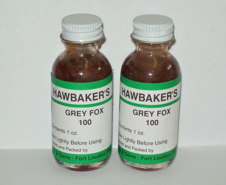 BOTTLES HAWBAKERS TRAPPING LURE GREY FOX 100