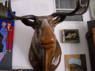 Sergio Bustamante Paper Mache Wall Hanging Moose Head