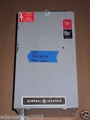   ELECTRIC GE FVK FVK363R 100 AMP 600V FUSIBLE BUSS BUS PLUG BROKEN STAB