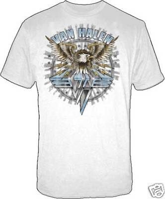 VAN HALEN WHITE EAGLE LOGO T SHIRT XXL EDDIE ROTH