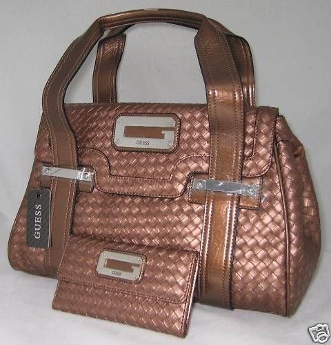 Guess Elsa Synth Leather Logo Bag Purse Satchel Handbag Sac Wallet 