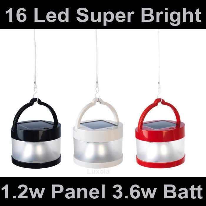 SOLAR LIGHT LANTERN TABLE OUTDOOR GARDEN 16 LED CAMPING TENT HOLIDAY 