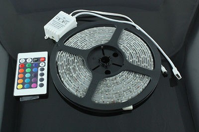 5M 3528 RGB Waterproof 300 LED Strip Light + IR remote controller SLM 