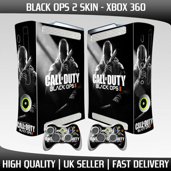 BLACK OPS 2 XBox 360 Vinyl Skin Stickers + 2 x Controller Decals 