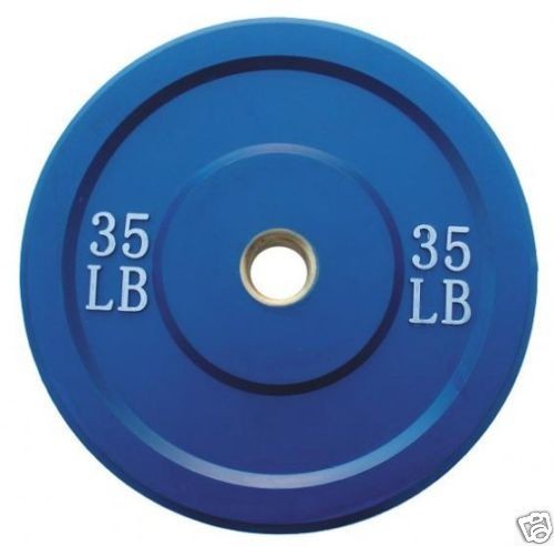 Wright Rubber 35 lb Pair (2) Blue Olympic Bumper Plate weight lifting 