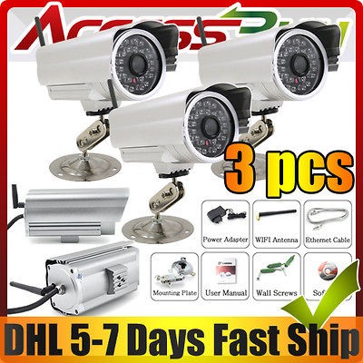 3x Bundle Outdoor Weatherproof Wireless IP Camera Night Vision Network 