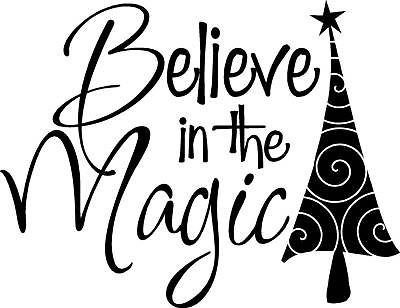 Believe in the Magic Wall Lettering Sticker Vinyl Word