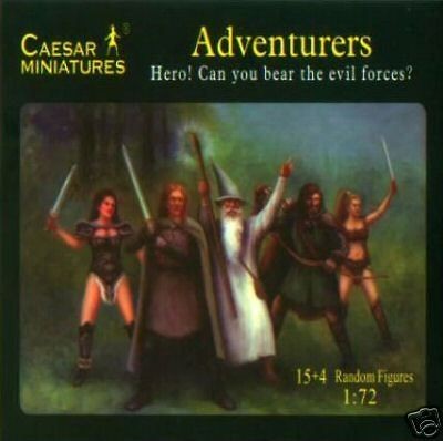 Caesar Miniatures 1/72 F104 Adverturers w/Monster Troll