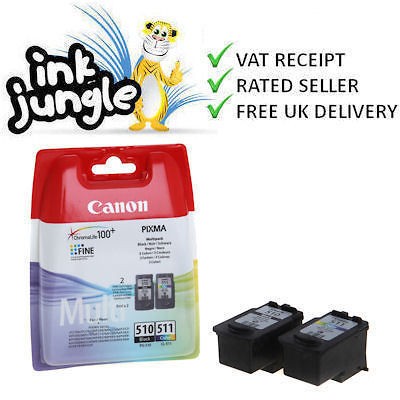 Original Canon PG510 Black & CL511 Colour Ink Cartridge For PIXMA 