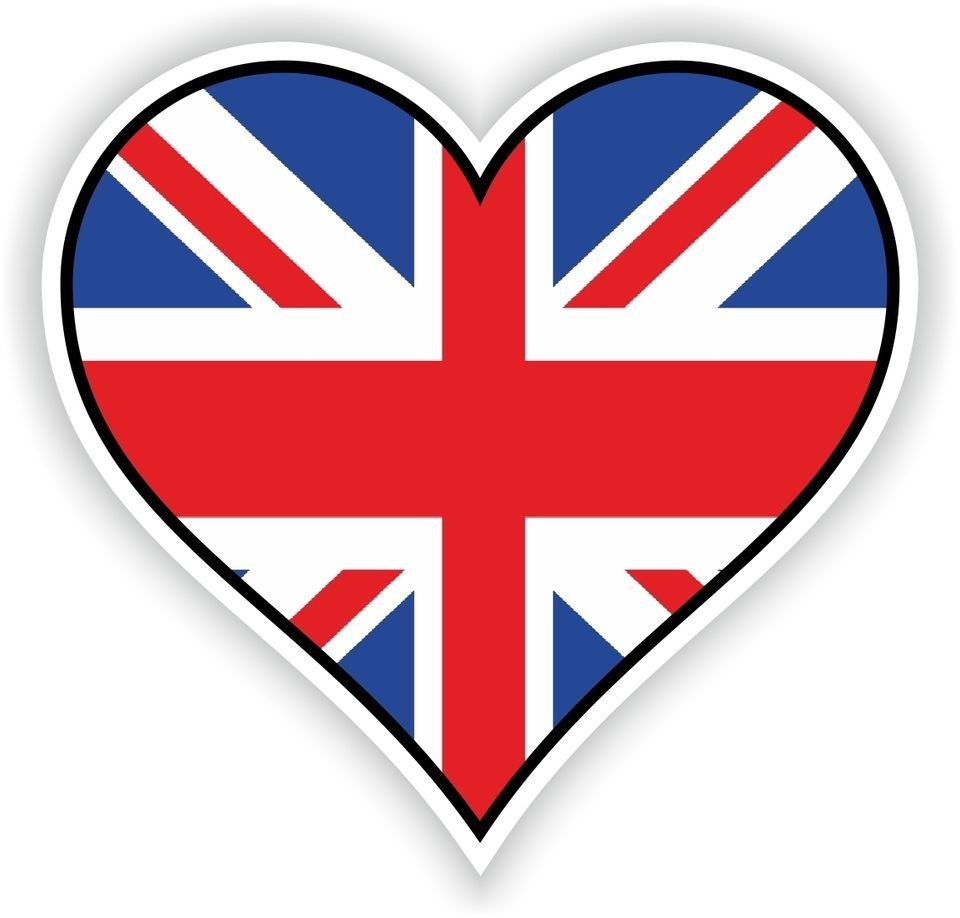 UK UNION JACK HEART vinyl STICKER bumper decal LOVE FLAG BIKE MOTO 