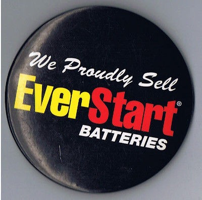   Pinback 2 Button Lot EverStart Battery Automotive Delphi Exide Cars