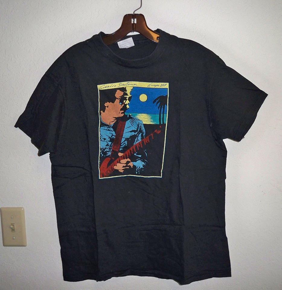 Santana Europe 84 Tour Concert Shirt Lightly Used Black