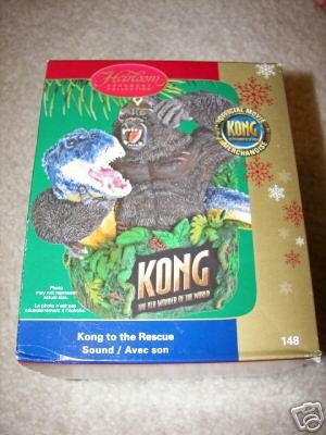 CARLTON CARDS KING KONG T REX CHRISTMAS ORNAMENT