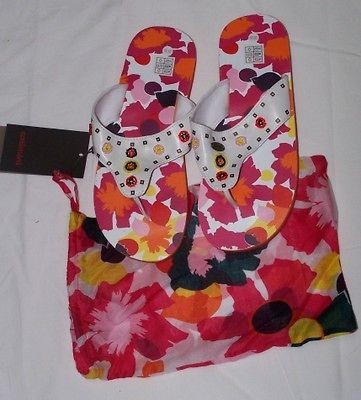 CATIMINI Spirit Ethnique Sandals   White multi ( Flip Flops ). sz 36 