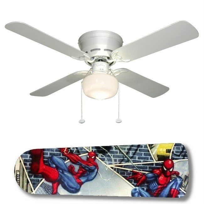 Ceiling Fan with Lamp   Spiderman Superhero