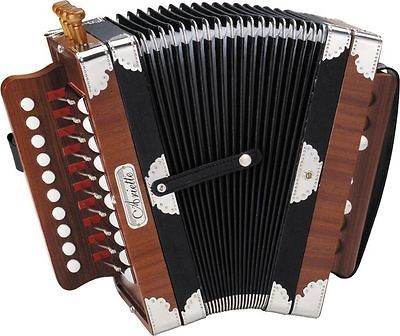 Hohner 3002 Ariette Folk/Cajun Accordion Natural Brown