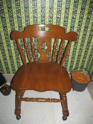 Tell City Chair Company Tanbark Oak Mate Chair 1409 with casters