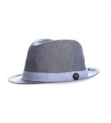 New Armani Exchange AX Unisex Chambray Fedora Hat