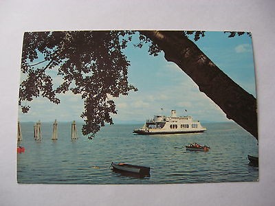 Vintage Postcard ADIRONDACK FERRY BOAT LAKE CHAMPLAIN NEW YORK VERMONT