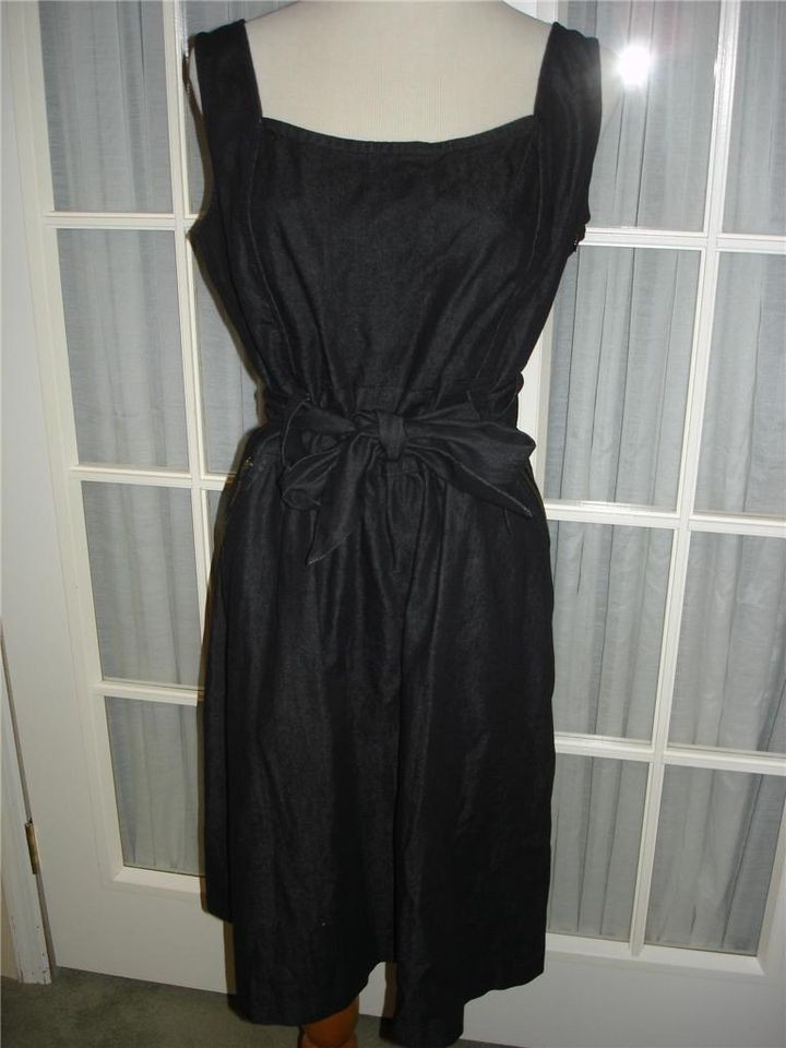 NWT $46 Cato Black Denim Sleeveless Dress Womens size 16
