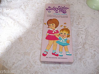 Adorable Vintage Paper Dolls  BABY SISTER & ME  in Original Box 