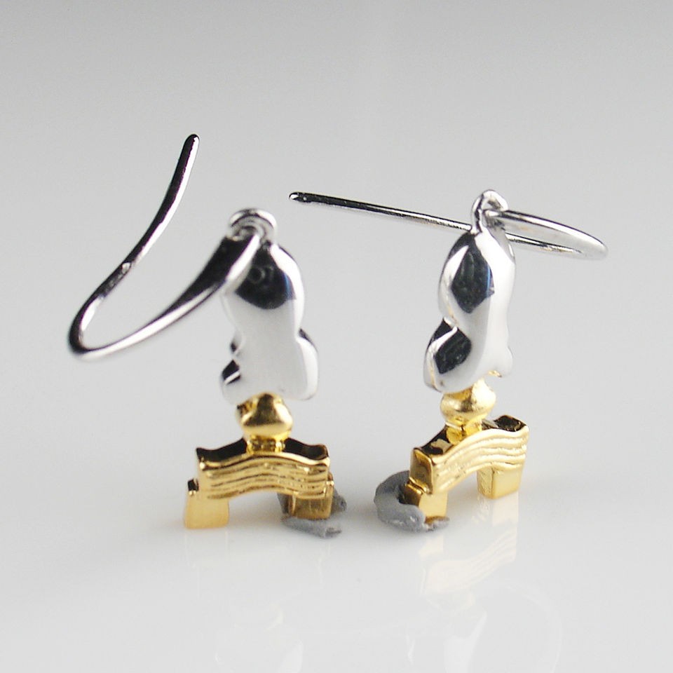   HANDMADE Taekwondo breaking demostration earring Jewelry Gold plated