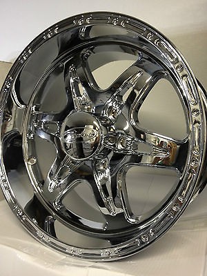   Chrome Raceline Wheels Rims Chevrolet Silverado GMC Sierra 6 Lug 6x5.5