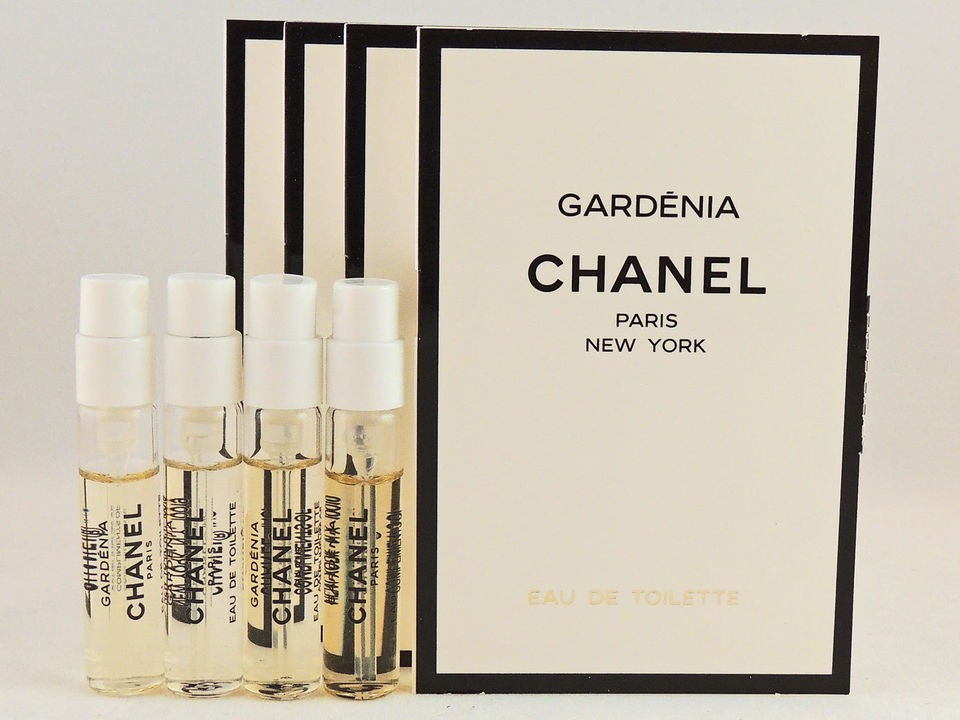 CHANEL GARDENIA EDT 2.0ml .06fl oz x 4 PERFUME SPRAY SAMPLE VERY RARE