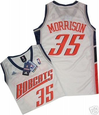 ADAM MORRISON CHARLOTTE BOBCATS Jersey WHITE SWINGMAN