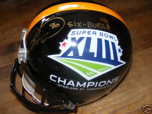 HINES WARD SIGNED SUPERBOWL 43 FULL SIZE HELMET SBXLIII PITTSBURGH 