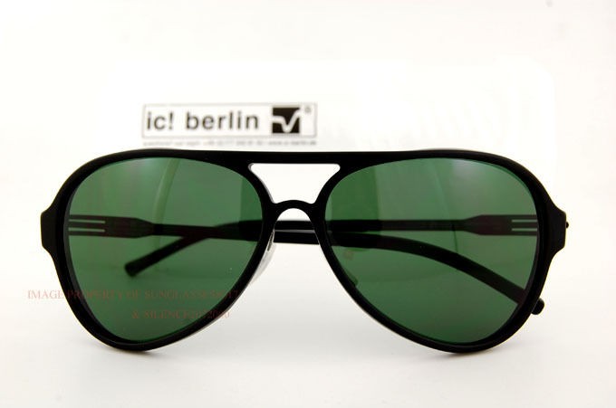 New ic berlin Sunglasses Model gefrorne tranen Color black/green