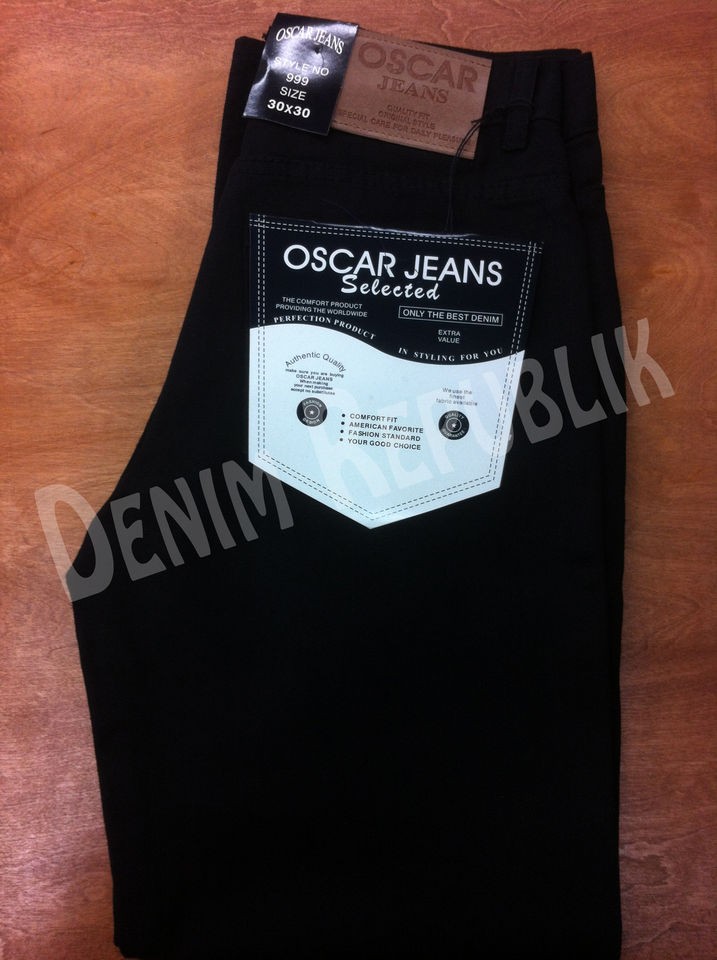 OSCAR JEANS MENS STRAIGHT LEG BLACK PANTS