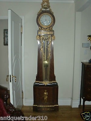 19th CENTURY FRENCH ANTIQUE GRANDFATHER CLOCK BRONZE