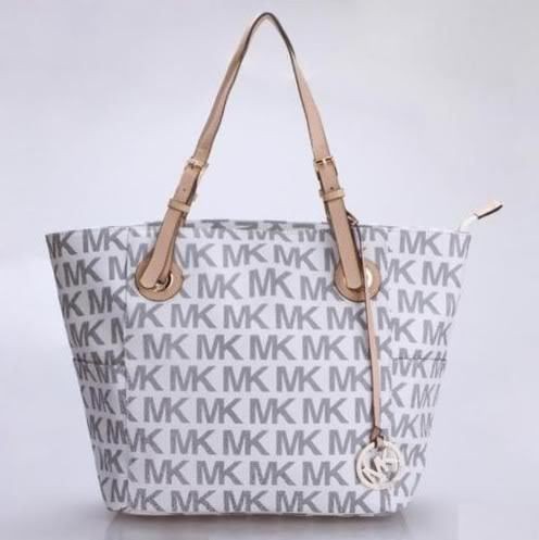 NEW WOMEN HANDBAG SIGNATURE E/W WHITE LOGO LEATHER TOTE BAG