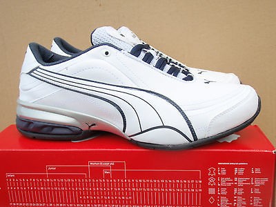 Puma Tazon 4 White New Navy Men NIB Size 7.5 Clever Little Bag