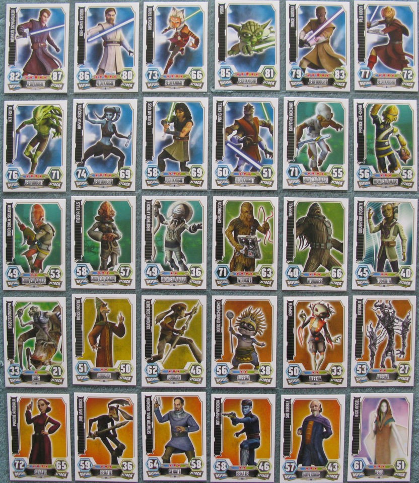 Star Wars Force Attax Series 3 Clone Wars Base Cards 1   30