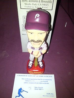 MIKE SCHMIDT PHILADELPHIA PHILLIES 500 HR CLUB SAMS BOBBING HEAD DOLL